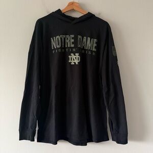 Colosseum Notre Dame Fightin' Irish OHT Hooded T-Shirt Mens XL Football Pullover